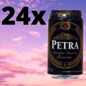 Cerveja Petra Premium Escura Lata 350 ml pack com 24 unidades